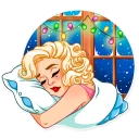 😴-Santa Girl, Telegram Sticker