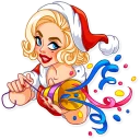 🎉-Santa Girl, Telegram Sticker