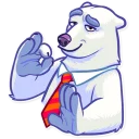 👌-Sarcastic Polar Bear, Telegram Sticker