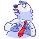 😨-Sarcastic Polar Bear, Telegram Sticker
