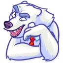 😑-Sarcastic Polar Bear, Telegram Sticker