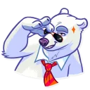 😎-Sarcastic Polar Bear, Telegram Sticker