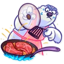👨-Sarcastic Polar Bear, Telegram Sticker