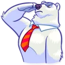 😤-Sarcastic Polar Bear, Telegram Sticker