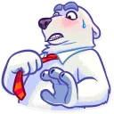 😳-Sarcastic Polar Bear, Telegram Sticker