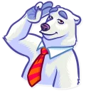 👋-Sarcastic Polar Bear, Telegram Sticker