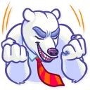 😆-Sarcastic Polar Bear, Telegram Sticker