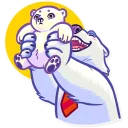 👶-Sarcastic Polar Bear, Telegram Sticker