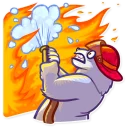 🔥-Sarcastic Polar Bear, Telegram Sticker