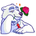 🌹-Sarcastic Polar Bear, Telegram Sticker