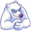 😈-Sarcastic Polar Bear, Telegram Sticker