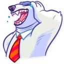 😂-Sarcastic Polar Bear, Telegram Sticker