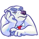 😒-Sarcastic Polar Bear, Telegram Sticker
