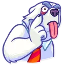 😠-Sarcastic Polar Bear, Telegram Sticker