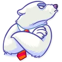 😠-Sarcastic Polar Bear, Telegram Sticker