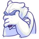 🤦-Sarcastic Polar Bear, Telegram Sticker