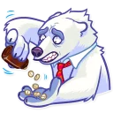 😰-Sarcastic Polar Bear, Telegram Sticker