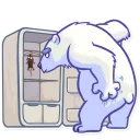 ☹-Sarcastic Polar Bear, Telegram Sticker