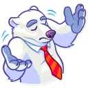 👐-Sarcastic Polar Bear, Telegram Sticker