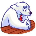 😶-Sarcastic Polar Bear, Telegram Sticker