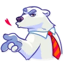 😘-Sarcastic Polar Bear, Telegram Sticker