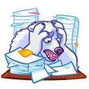 😫-Sarcastic Polar Bear, Telegram Sticker