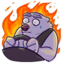 🚙-Sarcastic Polar Bear, Telegram Sticker