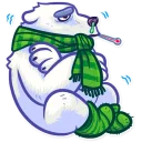 🤒-Sarcastic Polar Bear, Telegram Sticker