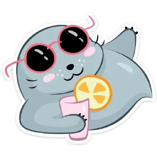 🏖-Sonya the seal, Telegram Sticker