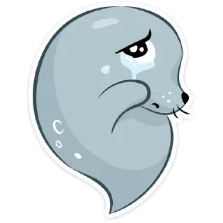 😥-Sonya the seal, Telegram Sticker