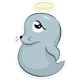 😇-Sonya the seal, Telegram Sticker