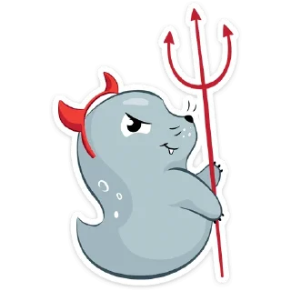 😈-Sonya the seal, Telegram Sticker