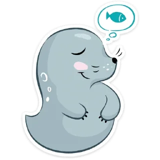 😊-Sonya the seal, Telegram Sticker