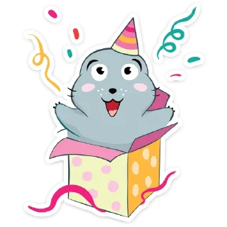 🎁-Sonya the seal, Telegram Sticker