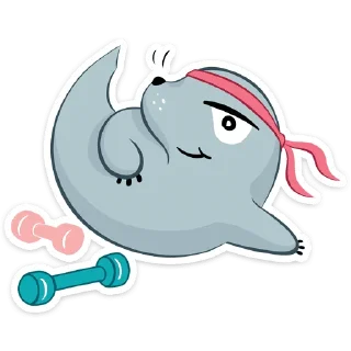 🏋‍♂-Sonya the seal, Telegram Sticker