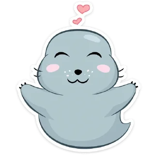 😍-Sonya the seal, Telegram Sticker
