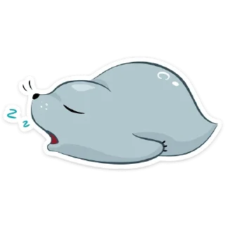 😴-Sonya the seal, Telegram Sticker
