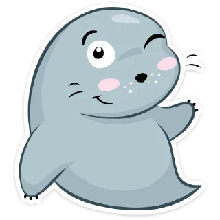 😉-Sonya the seal, Telegram Sticker