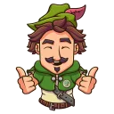 👍-Share Wood, Telegram Sticker