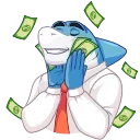 🤑-Shark Boss, Telegram Sticker