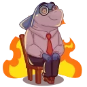 🔥-Shark Boss, Telegram Sticker