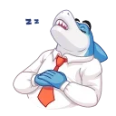 😴-Shark Boss, Telegram Sticker