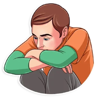 😔-SheldonLeeCooper, Telegram Sticker