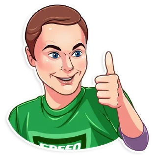 👍-SheldonLeeCooper, Telegram Sticker