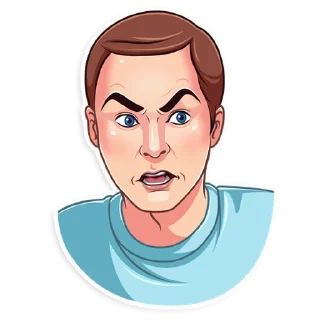 😨-SheldonLeeCooper, Telegram Sticker