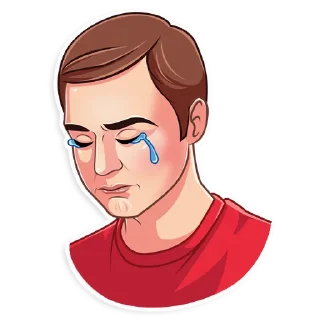 😭-SheldonLeeCooper, Telegram Sticker