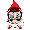 😭-Elf on The Shelf, Telegram Sticker
