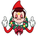🖕-Elf on The Shelf, Telegram Sticker