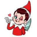 😘-Elf on The Shelf, Telegram Sticker