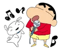 🎤-Shin Chan, Telegram Sticker